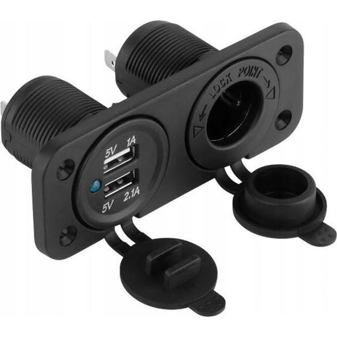 Peiying Serie - USB Autolader - 2x USB - 3100 mA - 12-24V