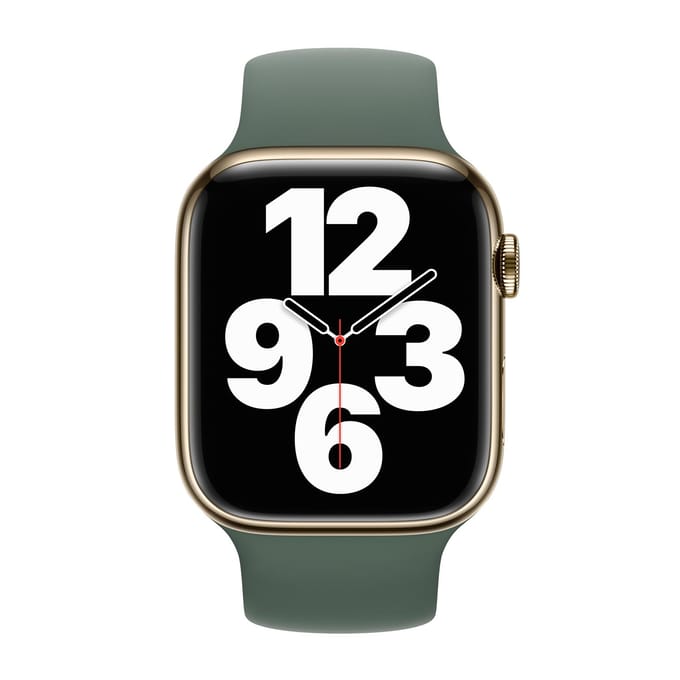 Apple Siliconen solobandje voor de Apple Watch | 38/40/41/42 mm - Maat 7 - Eucalyptus