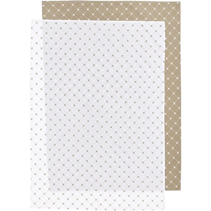 Meyco Baby X Mrs.Keizer Louis wieglaken - 2-pack - taupe - 75x100cm