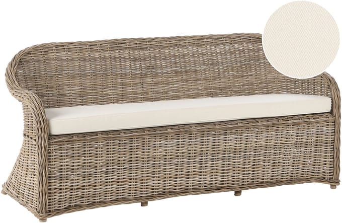 SUSUA - Tuinbank - Gebroken wit - Rotan
