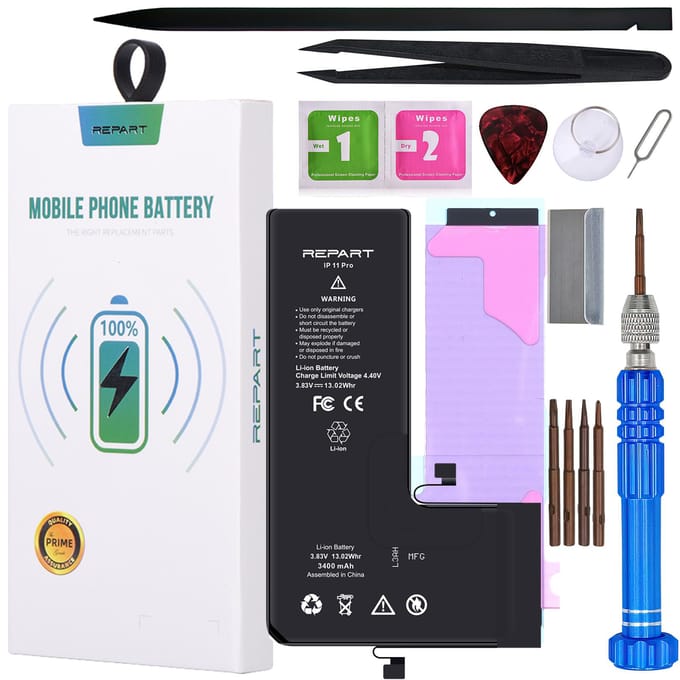 Batterij voor Apple iPhone 11 Pro REPART 3400mAh grotere capaciteit