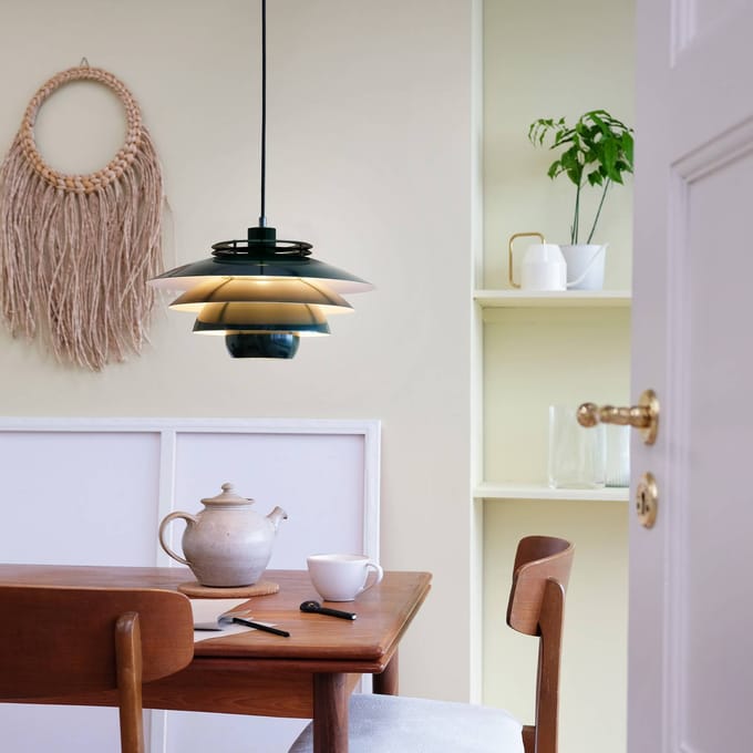 Dyberg Larsen Hanglamp Ejka 38 X 20 Cm Staal 60w Donkergroen