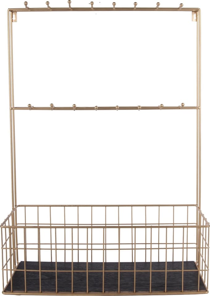 Kitchen rack XL w. hooks painted gold
