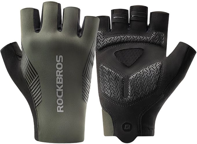 Rockbros cycling gloves spring/summer/autumn short fingers size: L - green