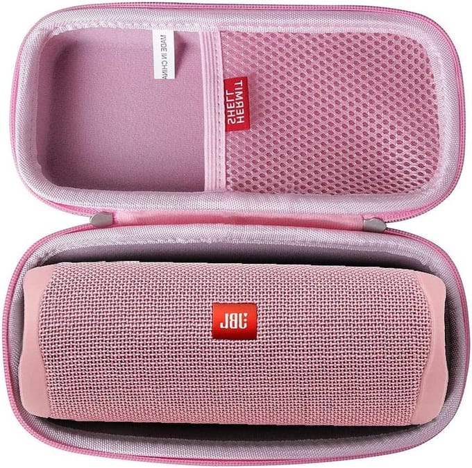 Duurzame EVA Reiskoffer voor Draagbare Bluetooth Speaker - Bescherming, Compact, Lichtgewicht (Roze)