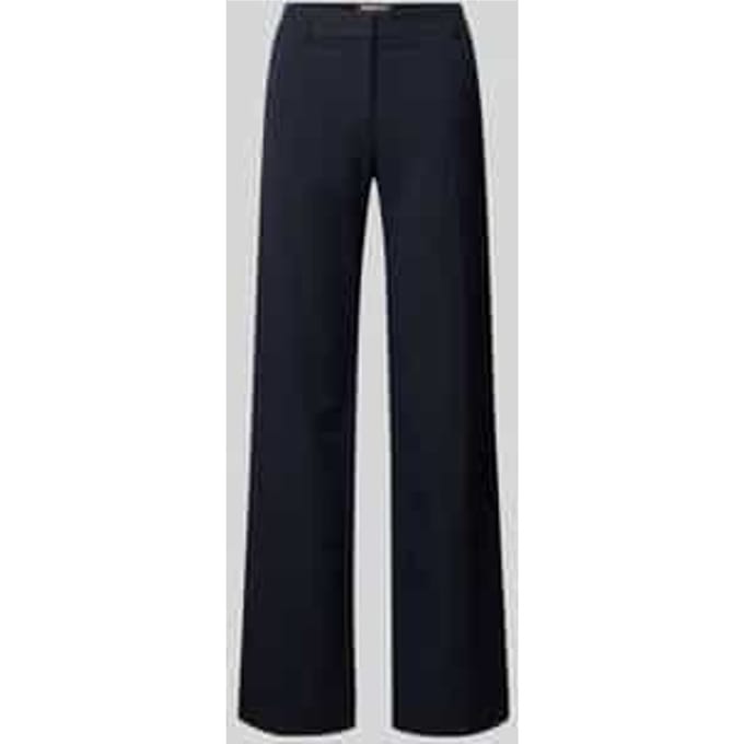 Stoffen broek met wijde pijpen en persplooien