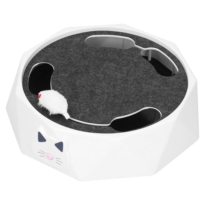 Interactief Kattenspeelgoed Teaser Kat Elektrisch Vangen Muis Muizen Draaitafel Kat Interactief Speelgoed gray