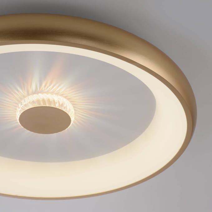 JUST LIGHT. GmbH Vertigo LED plafondlamp, CCT, Ø 61,5 cm, messing