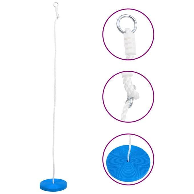 vidaXL Schotelschommel 200 cm blauw
