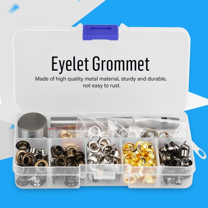 Rondelle d'œillet avec jeu d'outils manuels 3 pièces (5mm x 220pcs)