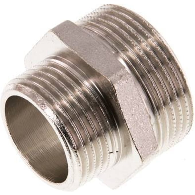 G 1 1/4'' x G 1'' Vernikkeld Messing Borstnippel 16 Bar - FL2S-M-BN-114G-100G