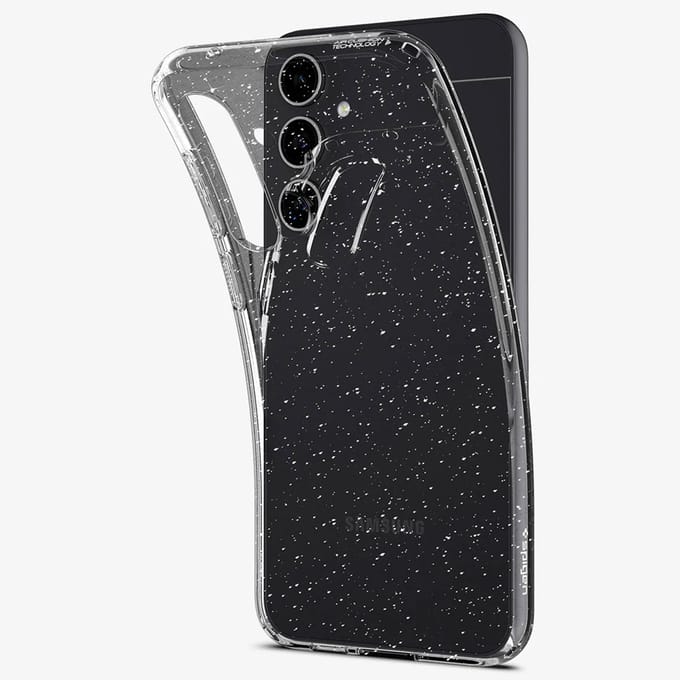 Spigen Liquid Crystal Hoesje Geschikt voor Samsung Galaxy S23 FE Transparant Glitter