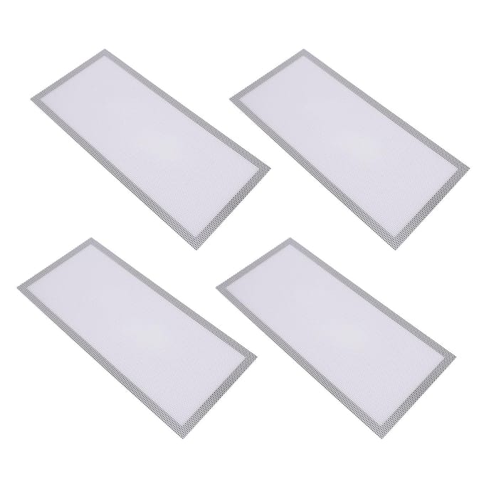 4 pièces Cache-bouches d'aération magnétiques de sol 5,5x12 pouces Aimant PVC Grille de ventilation Moustiquaire pour mur plafond blanc