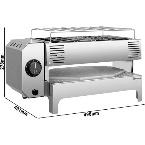 GGM Gastro Elektro Speed Pizzaofen - 1x 28cm - Manuell Zilver