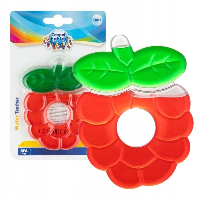 Canpol Babies framboos grote waterbijtring voor baby's - 3m+ 3+ m