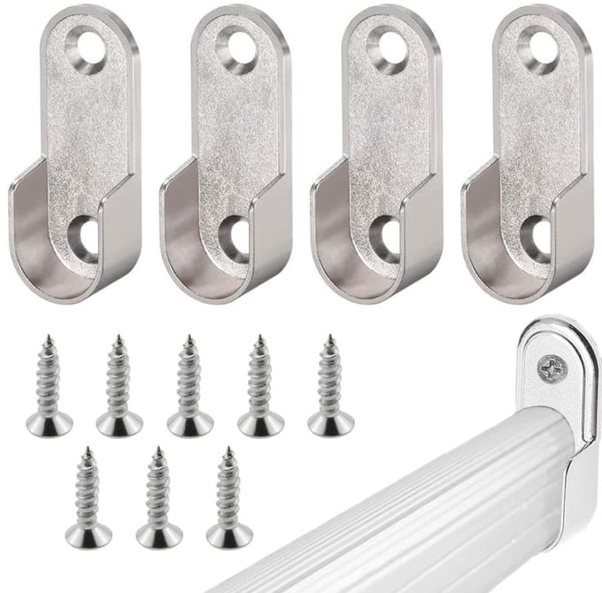 Kastbuisrekken - Hoogwaardige zinklegering - Set van 4 - Roestvrij