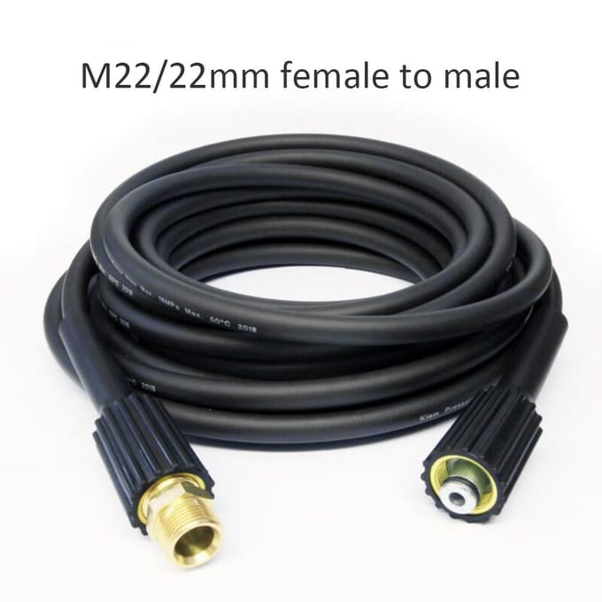 10 m Karcher verlengslang K-serie hogedrukreinigerslang M22-connector zwart