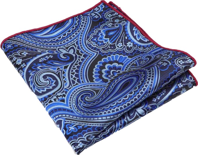 Pochet Paisley - Blauw - Sorprese - pochette - heren - model 3 - Cadeau