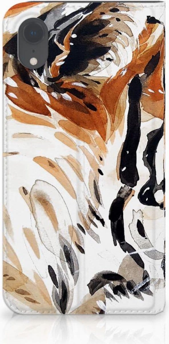 Bookcase Apple iPhone Xr Watercolor Tiger