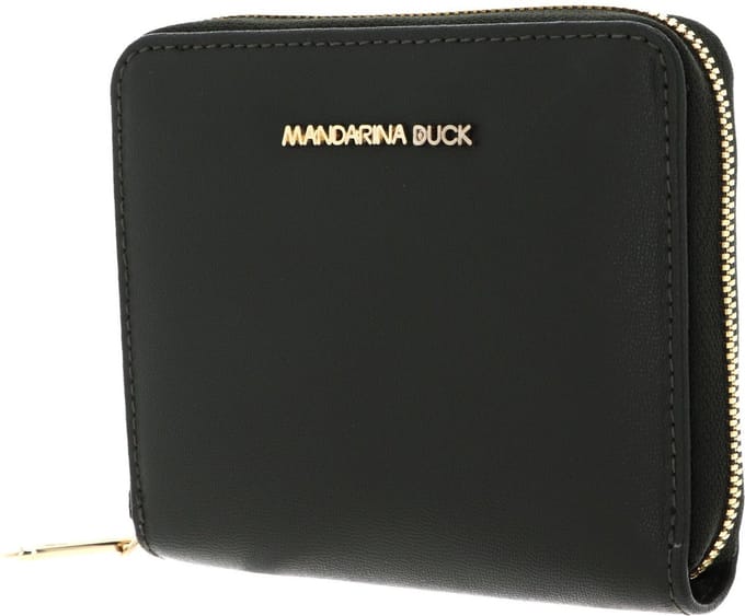 MANDARINA DUCK Leren Portemonnee Luna Zip Wallet Military Olive Groene