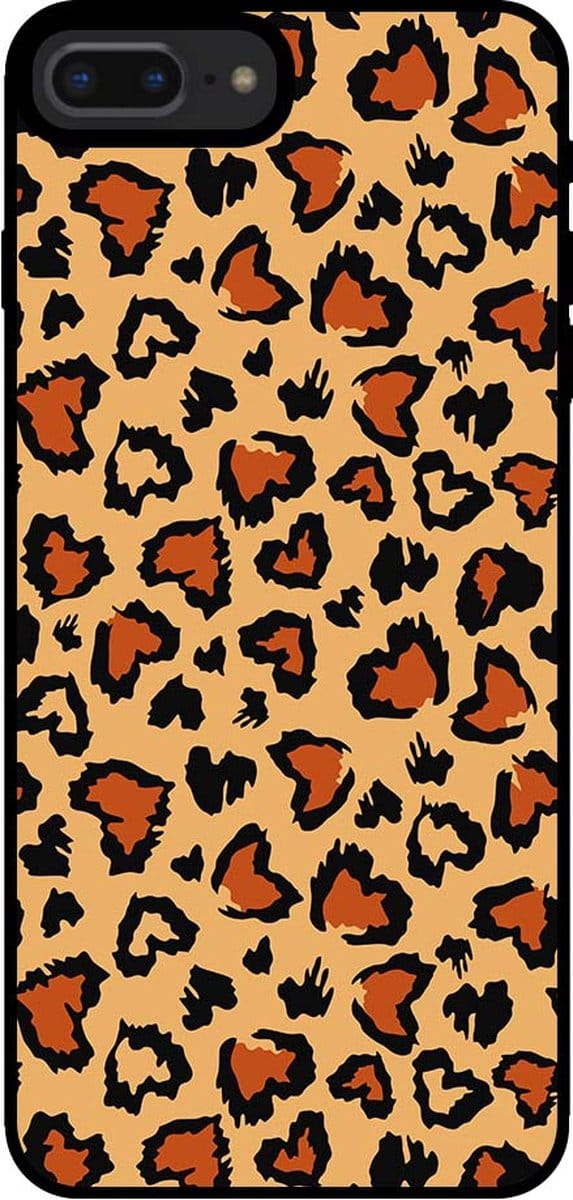 Smartphonica Telefoonhoesje voor iPhone 7/8 Plus met tijgerprint - backcover met panterprint - Bruin geschikt voor Apple iPhone 7 Plus;Apple iPhone 8 Plus