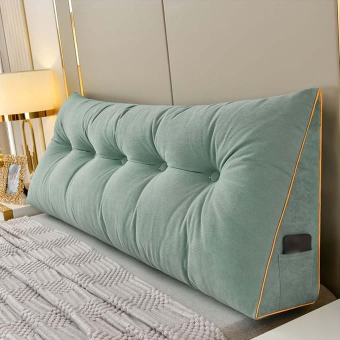 Rugkussen - Leeskussen - Bed en bank - Zachte vulling - 60x23x50cm - Geometrisch