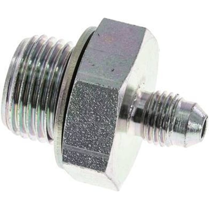 JIC  Dubbele Nippel G1/2'' X UNF 7/16''-20 Staal NBR 310bar