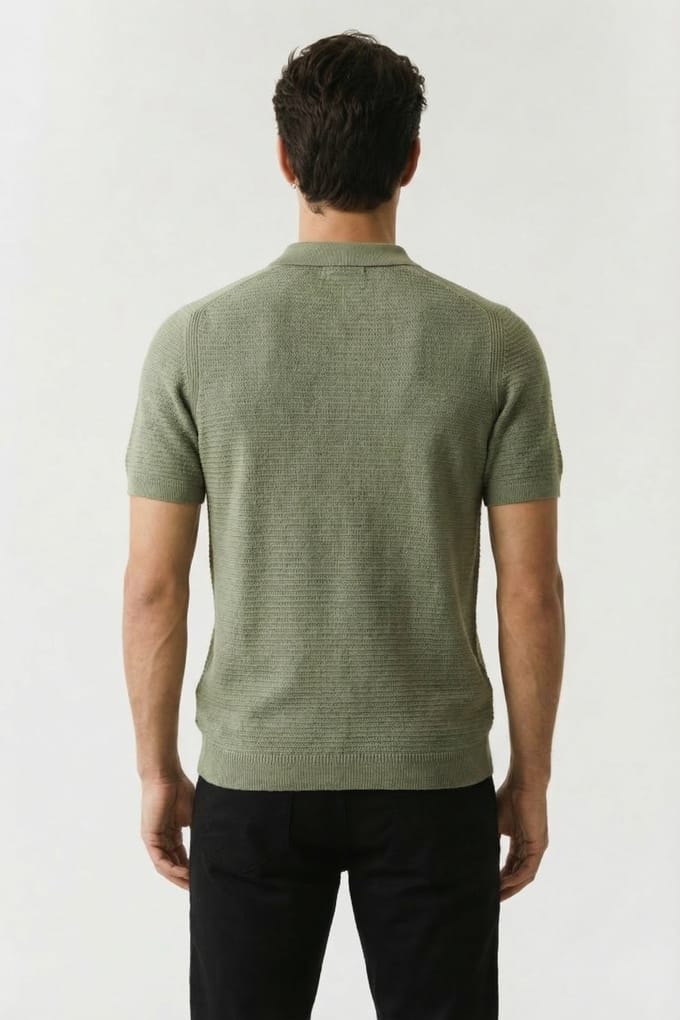 Dstrezzed Kostas Button Polo Green Bay Maat: S | Poloshirts Outlet | Heren | Groen