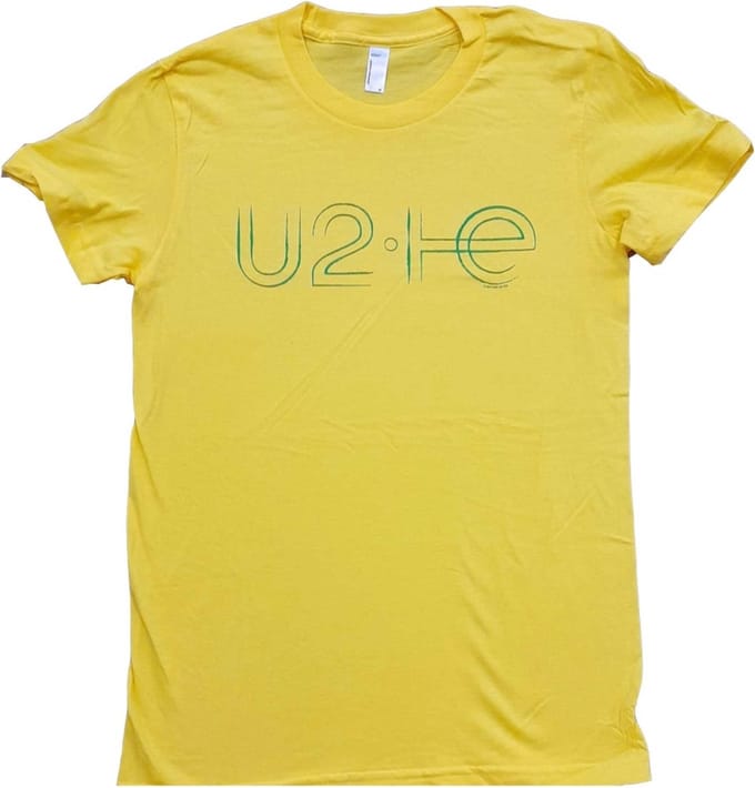 U2 - I+E Logo 2015 Dames T-shirt - M - Geel