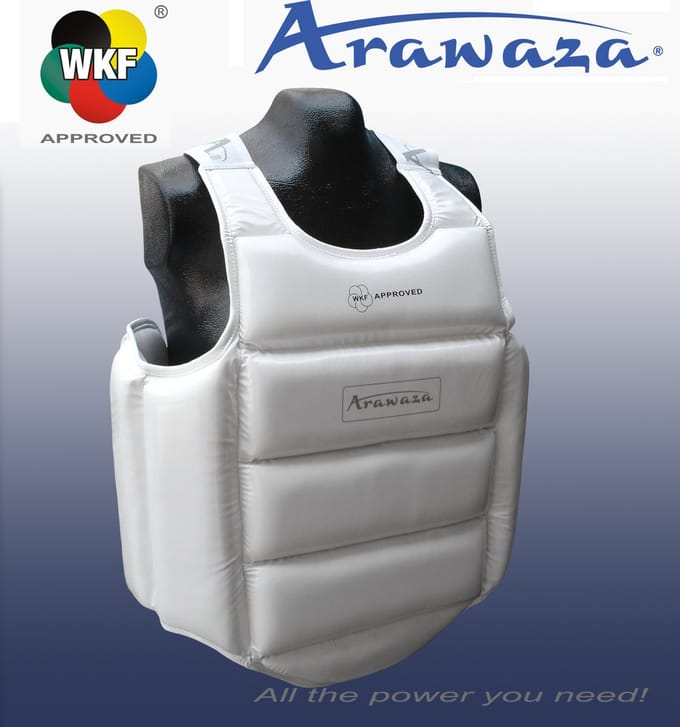 Bodyprotector voor karate Arawaza | U14 WKF | Wit (Maat: M)