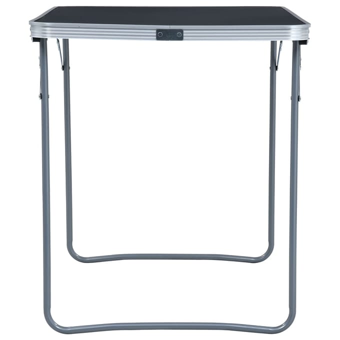 vidaXL - Campingtafel - inklapbaar - met - metalen - frame - 80x60 - cm - grijs