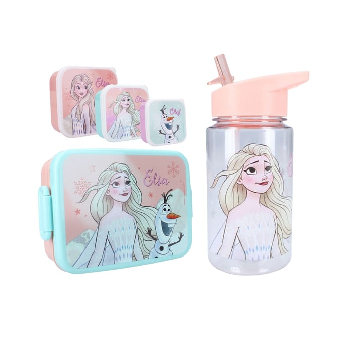 Frozen lunchset; lunchbox, snackbox en drinkfles