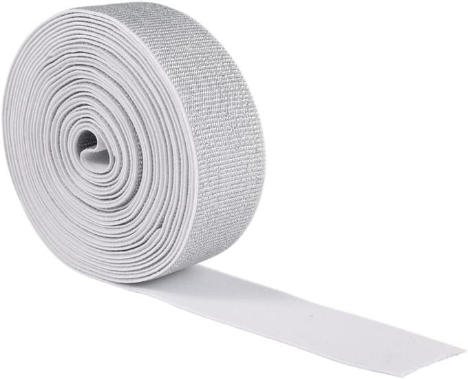 Glitter Elastiek - Gouden Band - Kleding Maken - Met Glitter - 5 Meter - Zilver