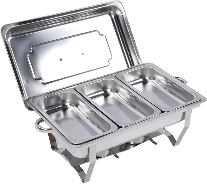 Buffet Chafer Server Warmer RVS Buffet Chafing Dish Set Heat (Kleur 02)