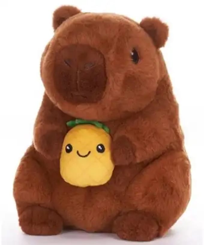 Capibara met Kleine Ananas Pluche Knuffel 26 cm