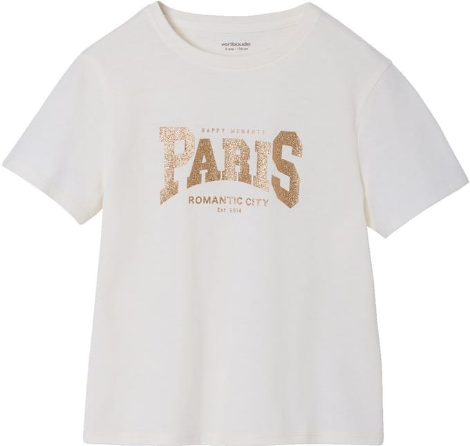 Vertbaudet T-shirt voor meisjes met print en korte mouwen