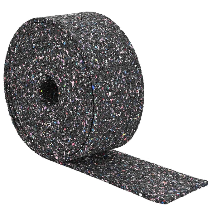 vidaXL Rubbergranulaatrol Zwart 200 x 10 x 1 cm Rubber