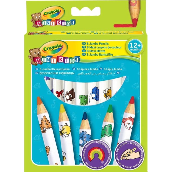 Crayola - Mini Kids - Potlood - 8 Dikke Kleurpotloden Voor Kinderen
