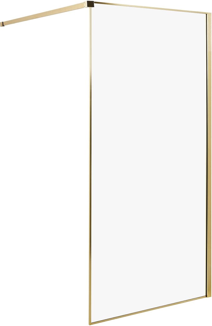WASPAM - Douchescherm - Goud - 100 x 190 cm - Veiligheidsglas