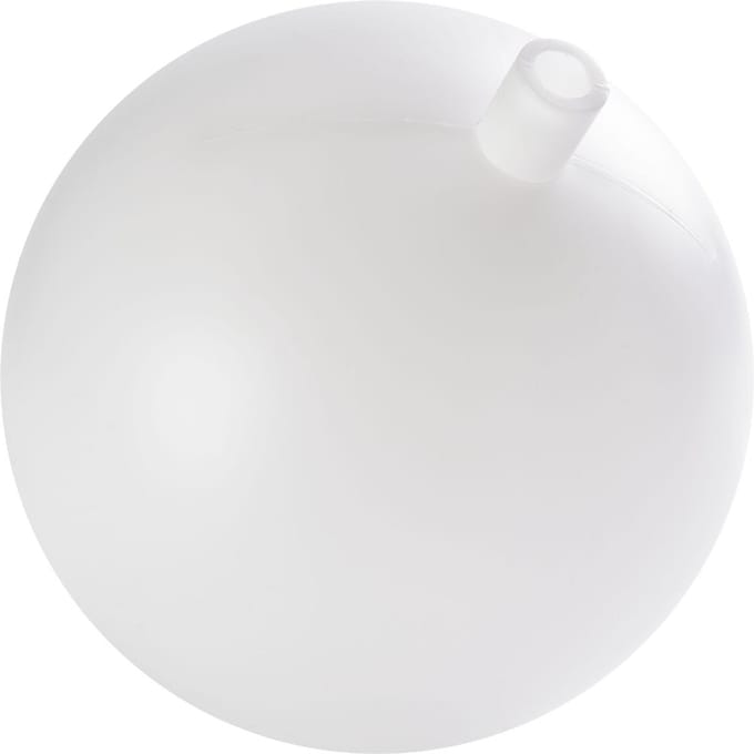Kunststof kogel met stopcontact, wit - 20 cm
