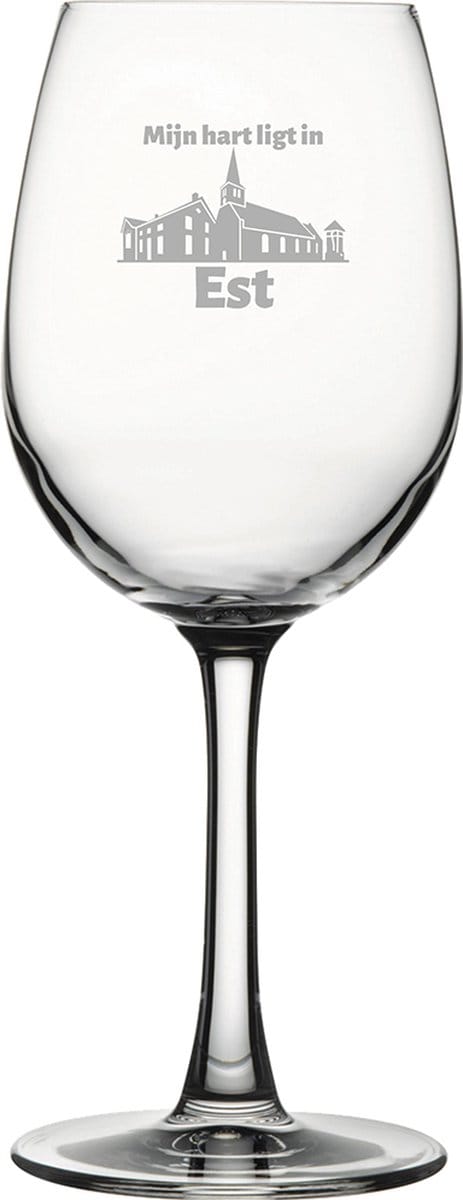 Gegraveerde witte wijnglas 36cl Est