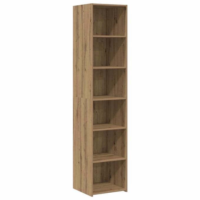 vidaXL - Dressoir - Artisanaal - eiken - 40 - x - 41 - x - 185 - cm - Bewerkt - hout