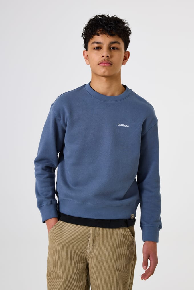 GARCIA Jongens Effen Sweater Blauw Lange mouw
