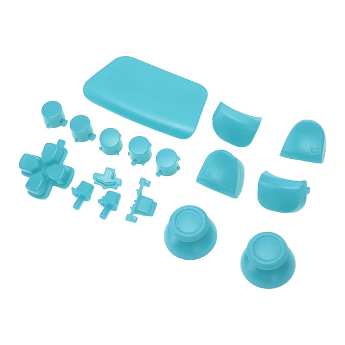 16 stuks Game Controller Vervangende Knoppen voor PS5 Gamepad Vervangende Thumbstick Trigger Knoppen voor PS5 Controller lichtblauwe kleur