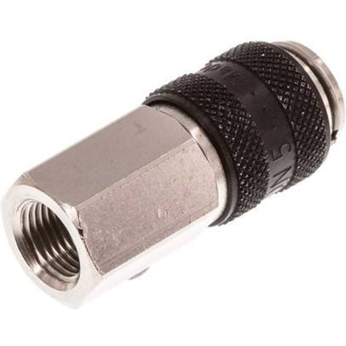 Vernikkeld Messing DN 5 Zwart Luchtkoppeling Snelkoppeling G 1/8 inch Binnendraad - CLS5-F-BN-BLA-018