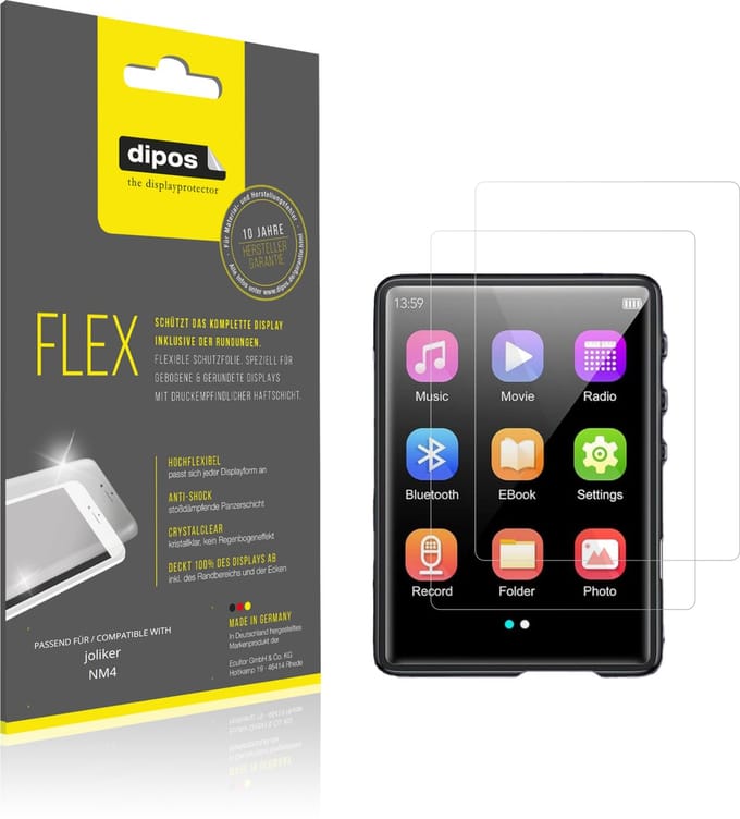 dipos – 2x Beschermfolie geschikt voor joliker NM4 | 3D Full Cover Screenprotector | 100% Passend