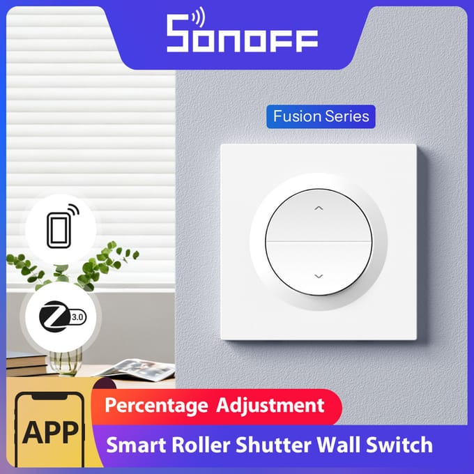 SONOFF Orb-ZBRBS Fusion Series Zigbee Smart Rolluik Wandschakelaar MINI-ZBRBS-E Percentage Aanpassing Werkt ZHA Zigbee2MQTT MINI-ZBRBS-E