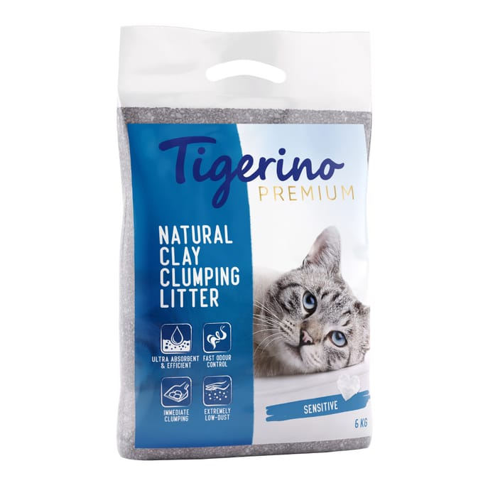 6kg Sensitive Tigerino Premium Kattenbakvulling Sensitive Zonder Parfum