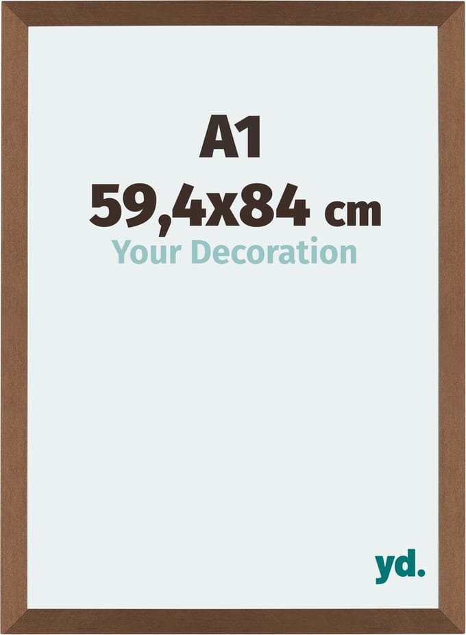 Your Decoration - Fotolijst A1 59,4x84 cm - MDF - Koper Decor - Mura