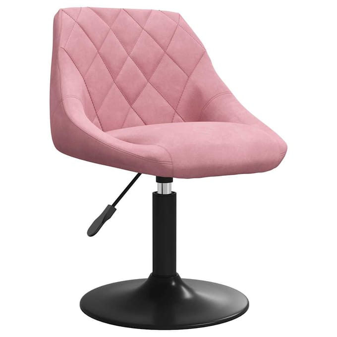 vidaXL Eetkamerstoelen draaibaar 2 st fluweel roze